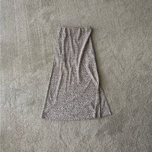 Altar'd State Brown Floral Midi Skirt